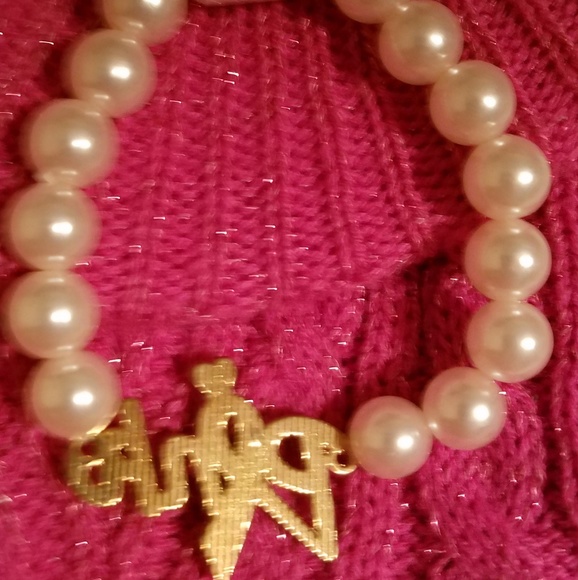 Pink awareness white elastic - Picture 2 of 3